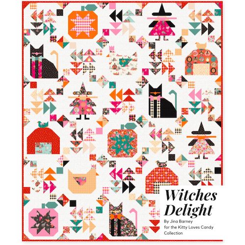 Witches Delight Quilt Pattern, for the Kitty Loves Candy Collection