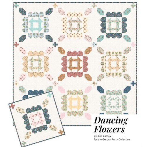 Dancing Flowers Quilt Pattern, for the Garden Picnic Collection
