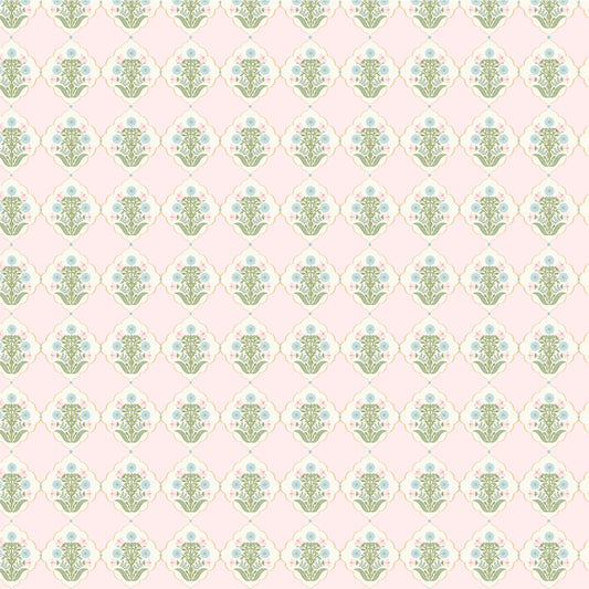 Pemberley Park Fabric by Lori Woods for Poppie Cotton | Emma Jayne Blue PE261204 | Sold by the 1/2 Yard | PREORDER