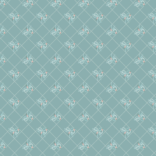 Pemberley Park Fabric by Lori Woods for Poppie Cotton | Garden Tour Green PE261208 | Sold by the 1/2 Yard | PREORDER