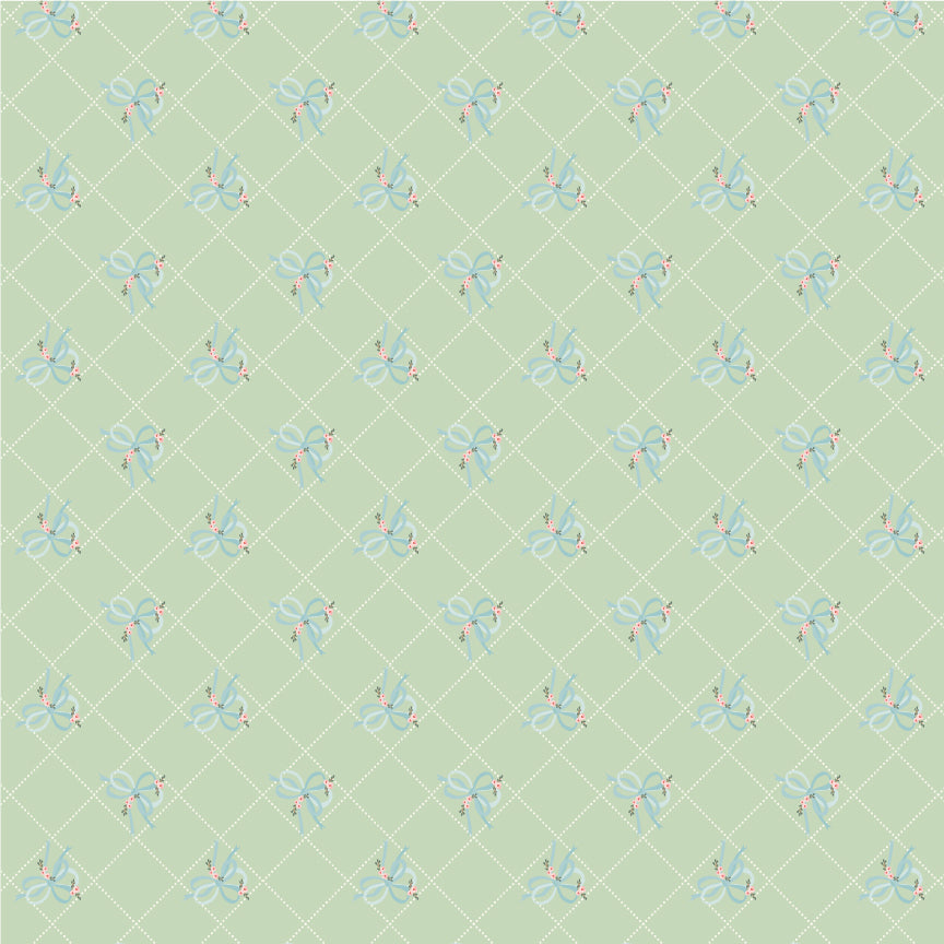 Pemberley Park Fabric by Lori Woods for Poppie Cotton | Garden Tour Green PE261209 | Sold by the 1/2 Yard | PREORDER