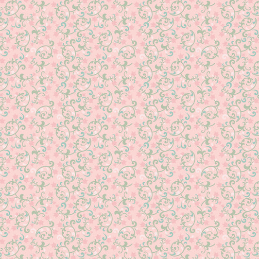 Pemberley Park Fabric by Lori Woods for Poppie Cotton | Miss Woodhouse Pink PE261210 | Sold by the 1/2 Yard | PREORDER