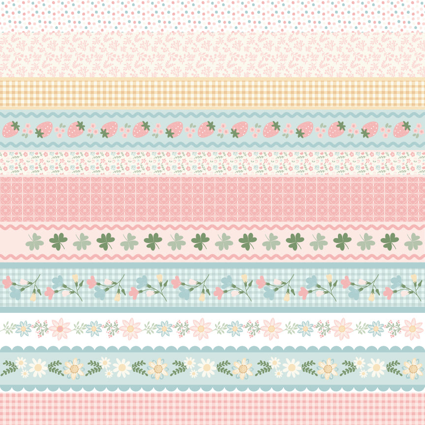 Pemberley Park Fabric by Lori Woods for Poppie Cotton | Pemberley Row Multi PE261216 | Sold by the 1/2 Yard | PREORDER