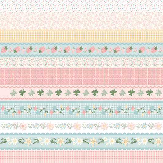 Pemberley Park Fabric by Lori Woods for Poppie Cotton | Pemberley Row Multi PE261216 | Sold by the 1/2 Yard | PREORDER