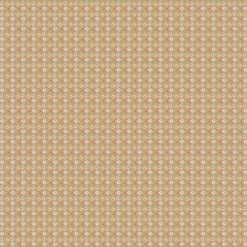 My Name Is Pal Fabric by Lori Woods for Poppie Cotton | Playtime Green PA261103 | Sold by the 1/2 Yard