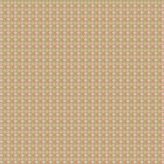 My Name Is Pal Fabric by Lori Woods for Poppie Cotton | Playtime Green PA261103 | Sold by the 1/2 Yard - Good Vibes Quilt Shop