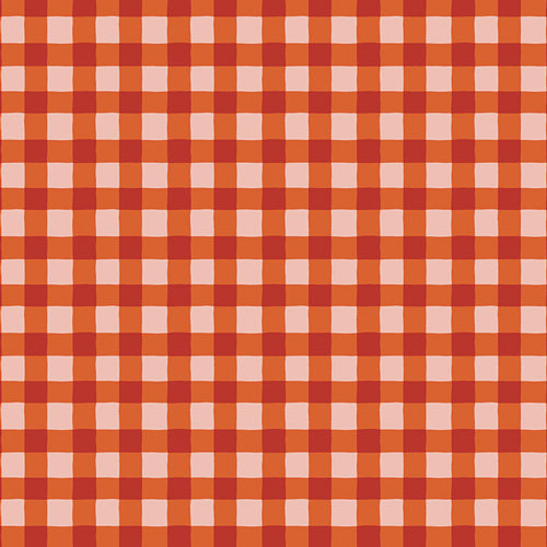 The Orchard Fabric Collection, Small Plaid of my Dreams Blaze, PLDS-912, Sold by the 1/2 Yard