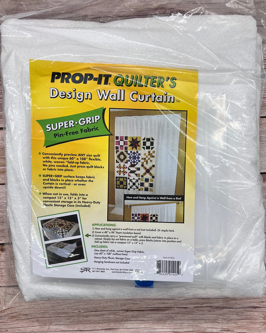 Prop-it Quilter's Design Wall Curtain - Good Vibes Quilt Shop