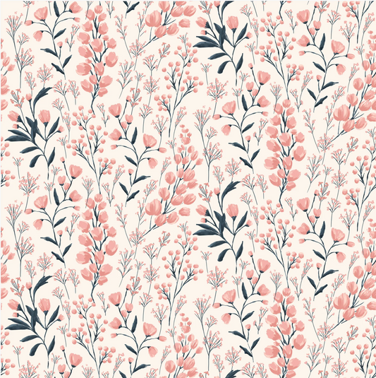 Painted Blossoms Field Of Dreams White PB24660, sold by the 1/2 yard