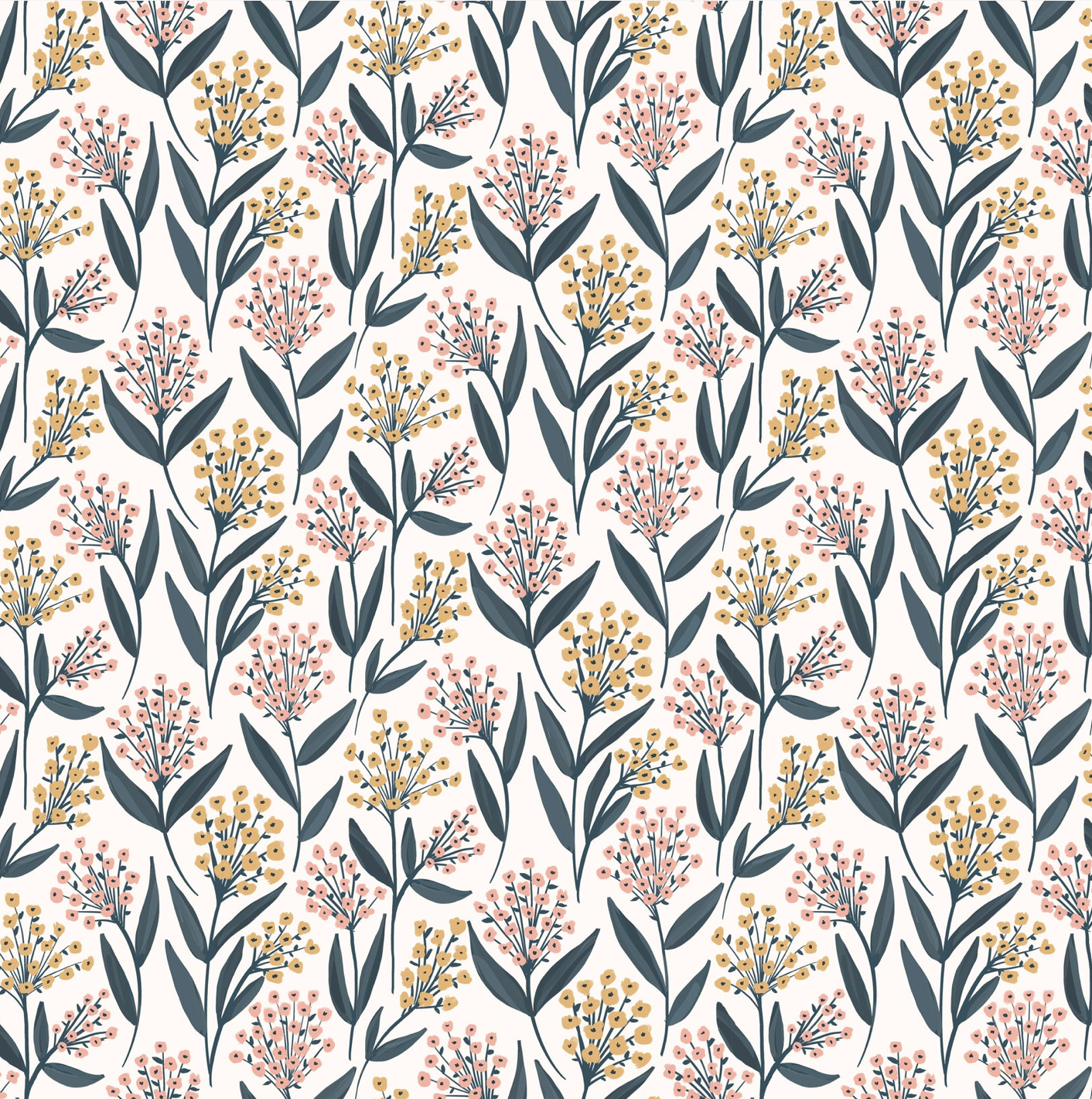 Painted Blossoms Barely Buds White PB24670, sold by the 1/2 yard, *PREORDER