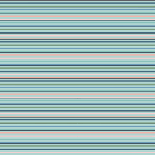 Painted Blossoms Picket Fence Teal PB24665, sold by the 1/2 yard, *PREORDER