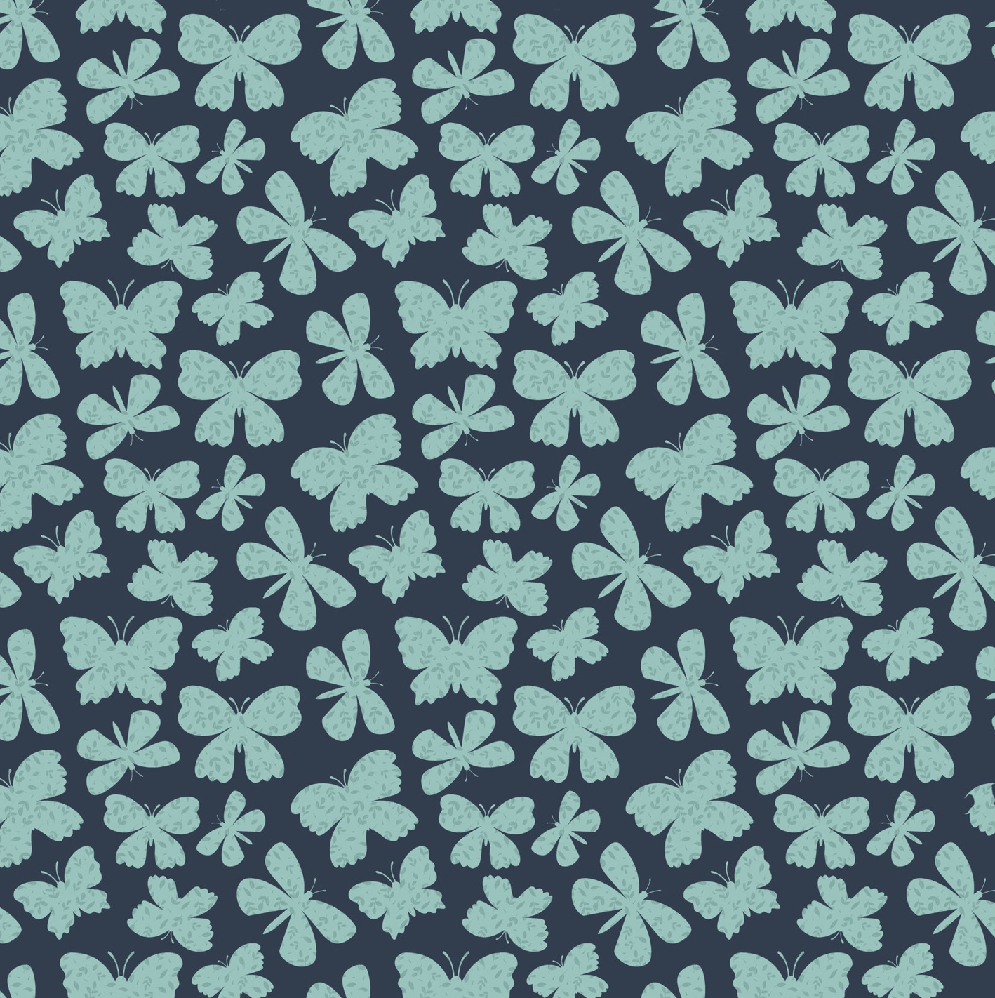 Painted Blossoms Scattered Butterflies Navy PB24656, sold by the 1/2 yard, *PREORDER