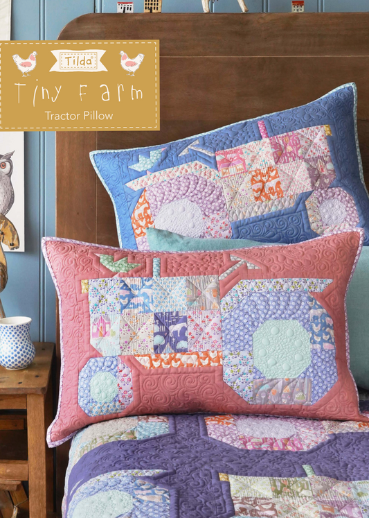 Patch Tractor Pillow, from Tiny Farm Collection, a Tilda FREE World Pattern