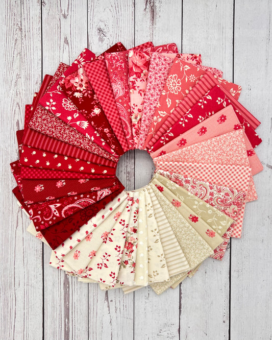 Petals & Polka Dots Fabric by Bunny Hill Designs for Moda Fabrics | Fat Quarter Bundle 30 Pieces