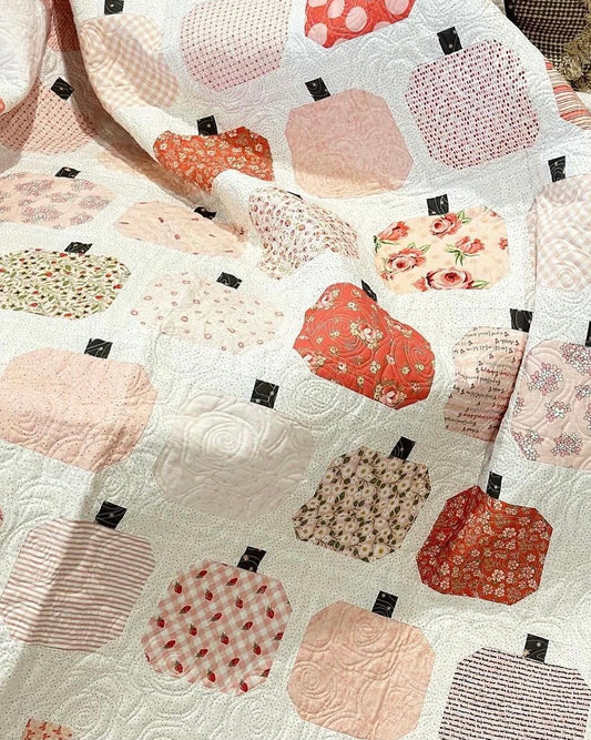 Pink Pumpkin Quilt Pattern and Kit