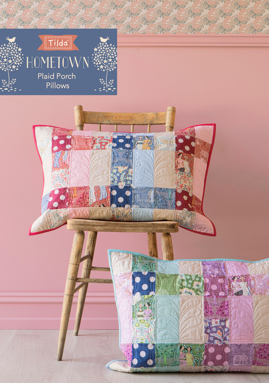 Plaid Porch Pillows, a Tilda FREE World Pattern