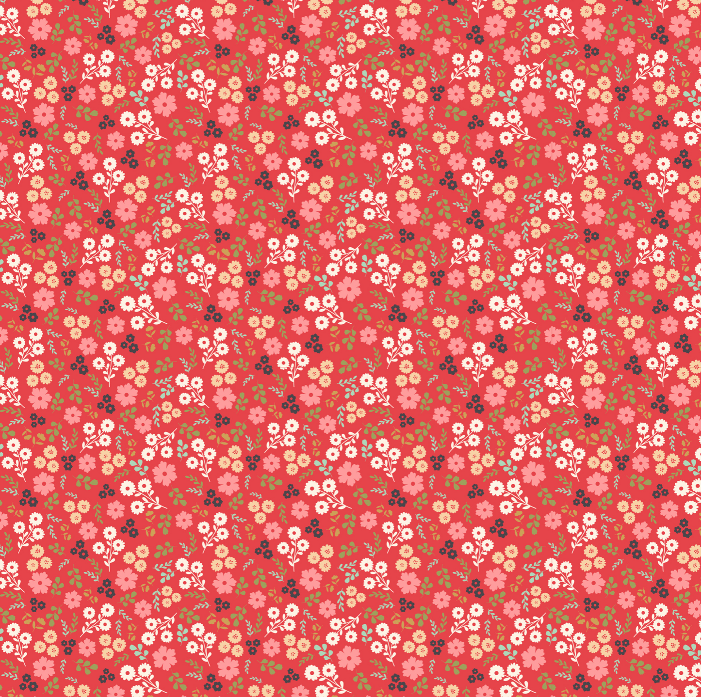 Poppies Patchwork Club, Jemima Red PP23606, sold by the 1/2 yard - Good Vibes Quilt Shop