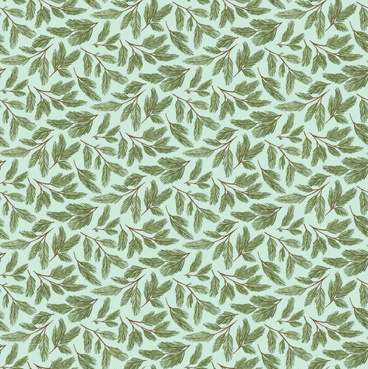 Prairie Christmas, Pine Boughs Teal, PC24358, sold by the 1/2 yard, *PREORDER