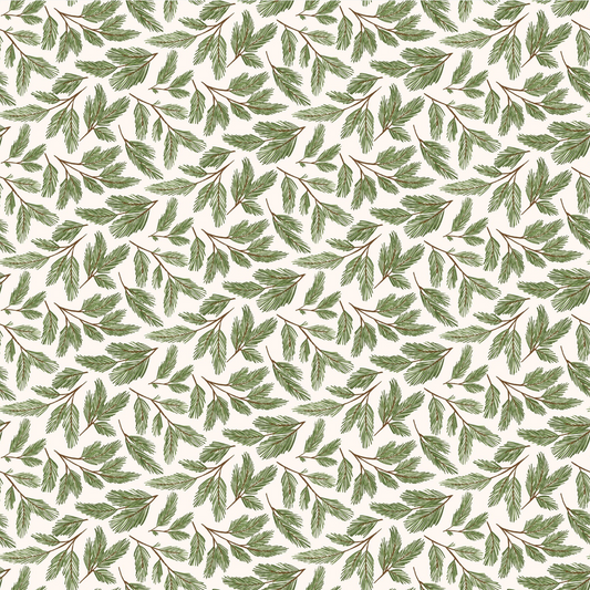 Prairie Christmas, Pine Boughs White, PC24356, sold by the 1/2 yard, *PREORDER