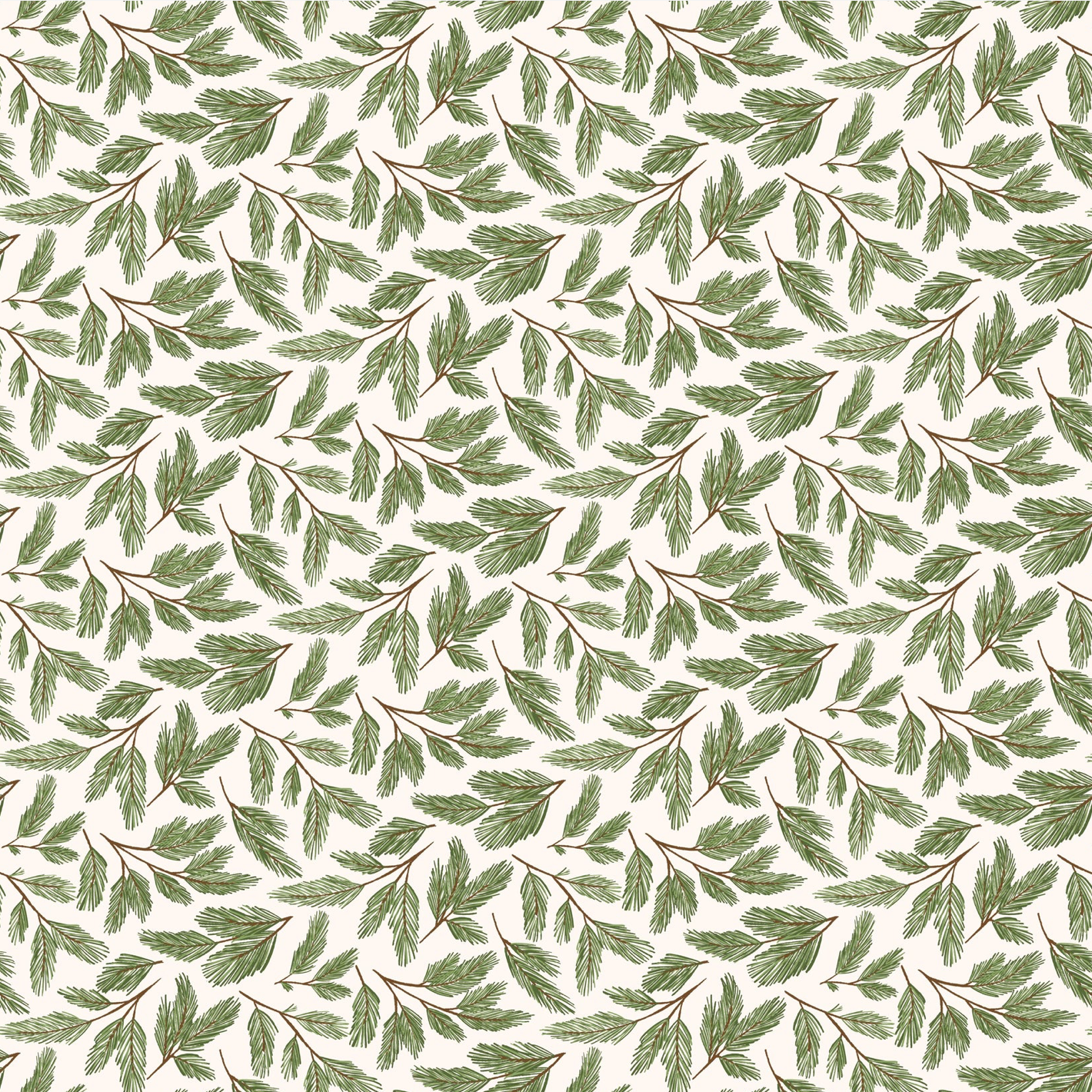 Prairie Christmas, Pine Boughs White, PC24356, sold by the 1/2 yard, *PREORDER - Good Vibes Quilt Shop