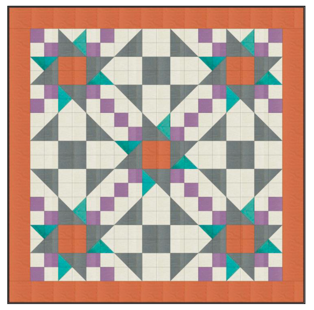 Pretty Patchwork, a Tensisters Easy Piecing Grid FREE Pattern