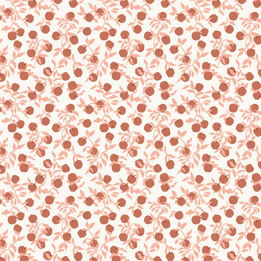 Primrose and Parsley Fabric, Apples Natural, PR26832, PREORDER
