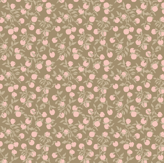 Primrose and Parsley Fabric, Apples Dark Sage, PR26831, PREORDER