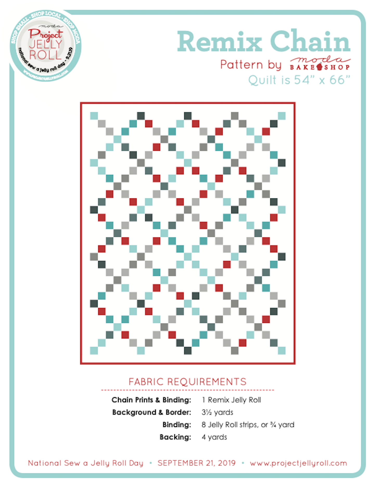 Remix Chain, Moda's Project Jellyroll Pattern, FREE