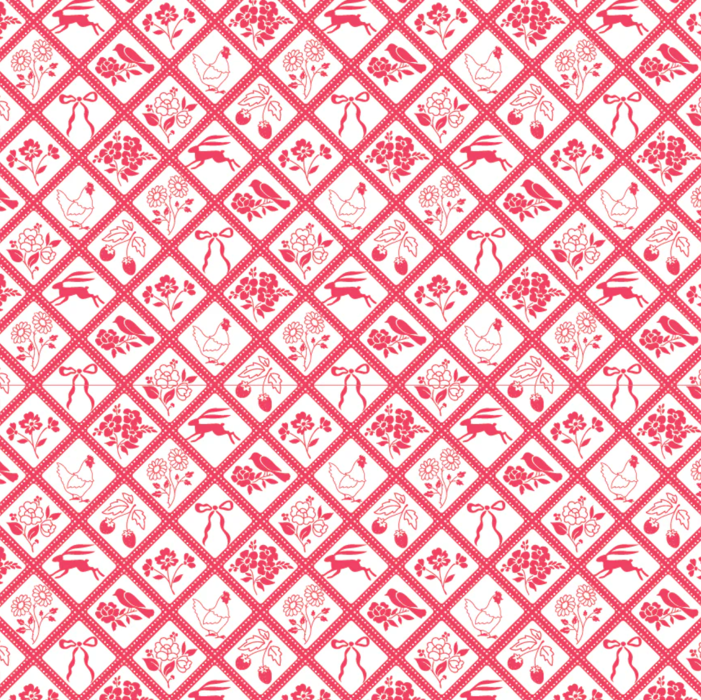 Rosy Cheeks Fabric by Poppie Cotton, Bon Jour Pink, RC25248 - Good Vibes Quilt Shop