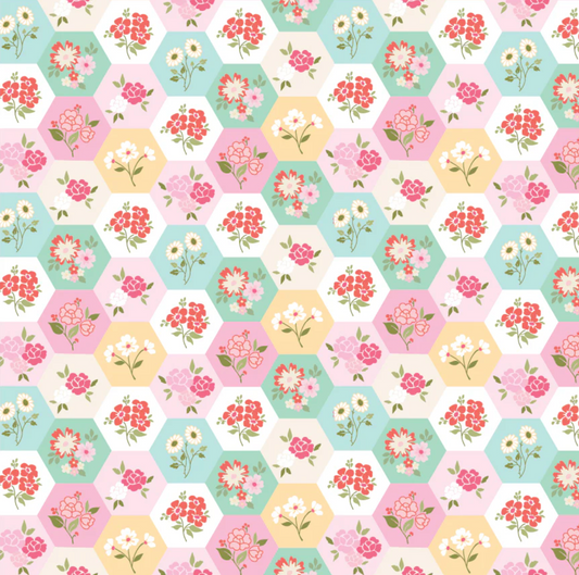 Rosy Cheeks Fabric by Poppie Cotton, Good Day Multi, RC25258 - Good Vibes Quilt Shop