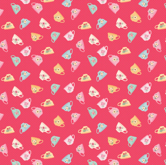Rosy Cheeks Fabric by Poppie Cotton, Good Morning Red, RC25254 - Good Vibes Quilt Shop