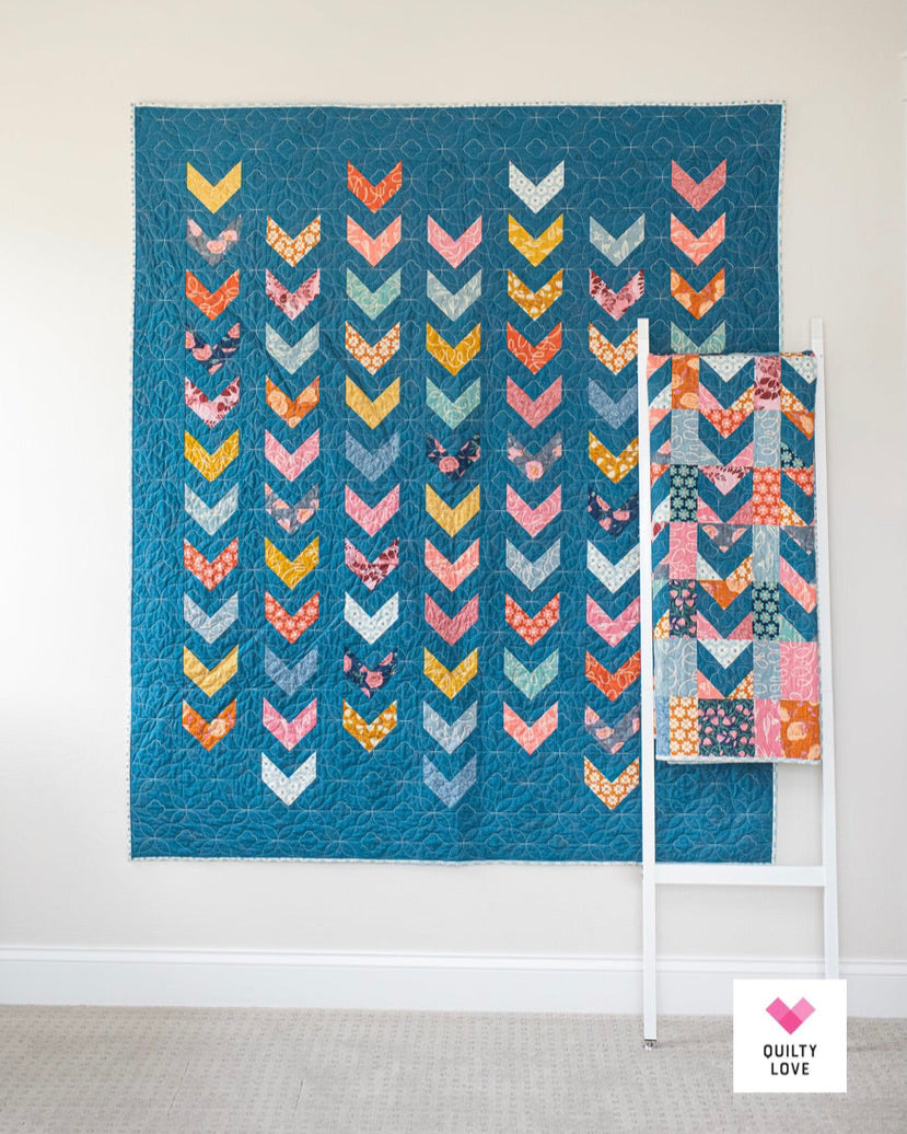 SCRAPPY ARROWS Quilty Love Pattern Stash Buster Quilt by Emily Dennis #145 - Good Vibes Quilt Shop