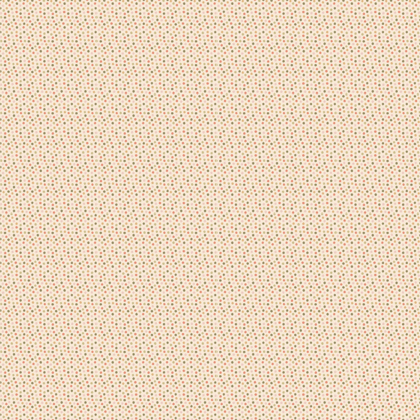 My Name Is Pal Fabric by Lori Woods for Poppie Cotton | Spotty Dotty Buff PA261112 | Sold by the 1/2 Yard