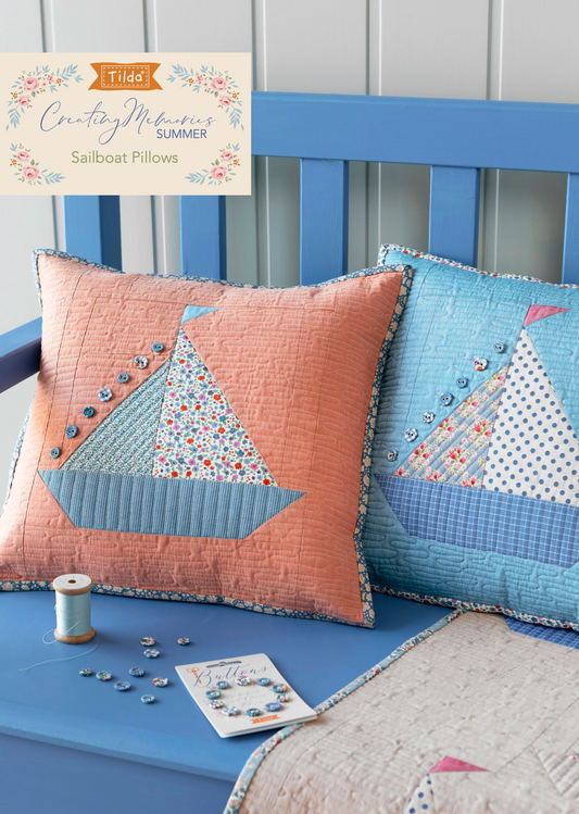 Sailboat Cushions, from Creating Memories Summer Collection, a Tilda FREE World Pattern