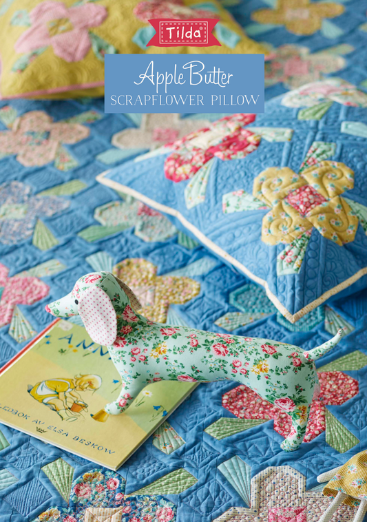 Scrap Flower Pillow, from Apple Butter Collection, a Tilda FREE World Pattern