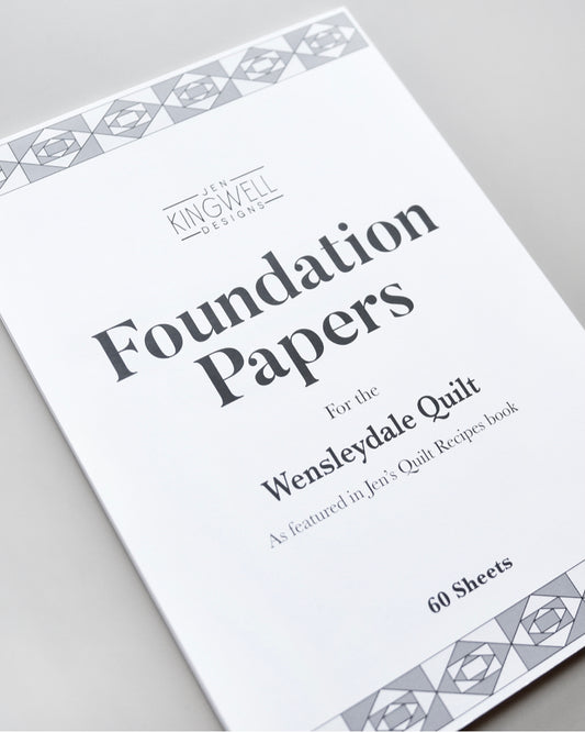 Wensleydale Foundation Paper Piecing Quilt, Jen Kingwell Designs Moda Fabrics Amitie Textiles Jens Quilt Recipe Book