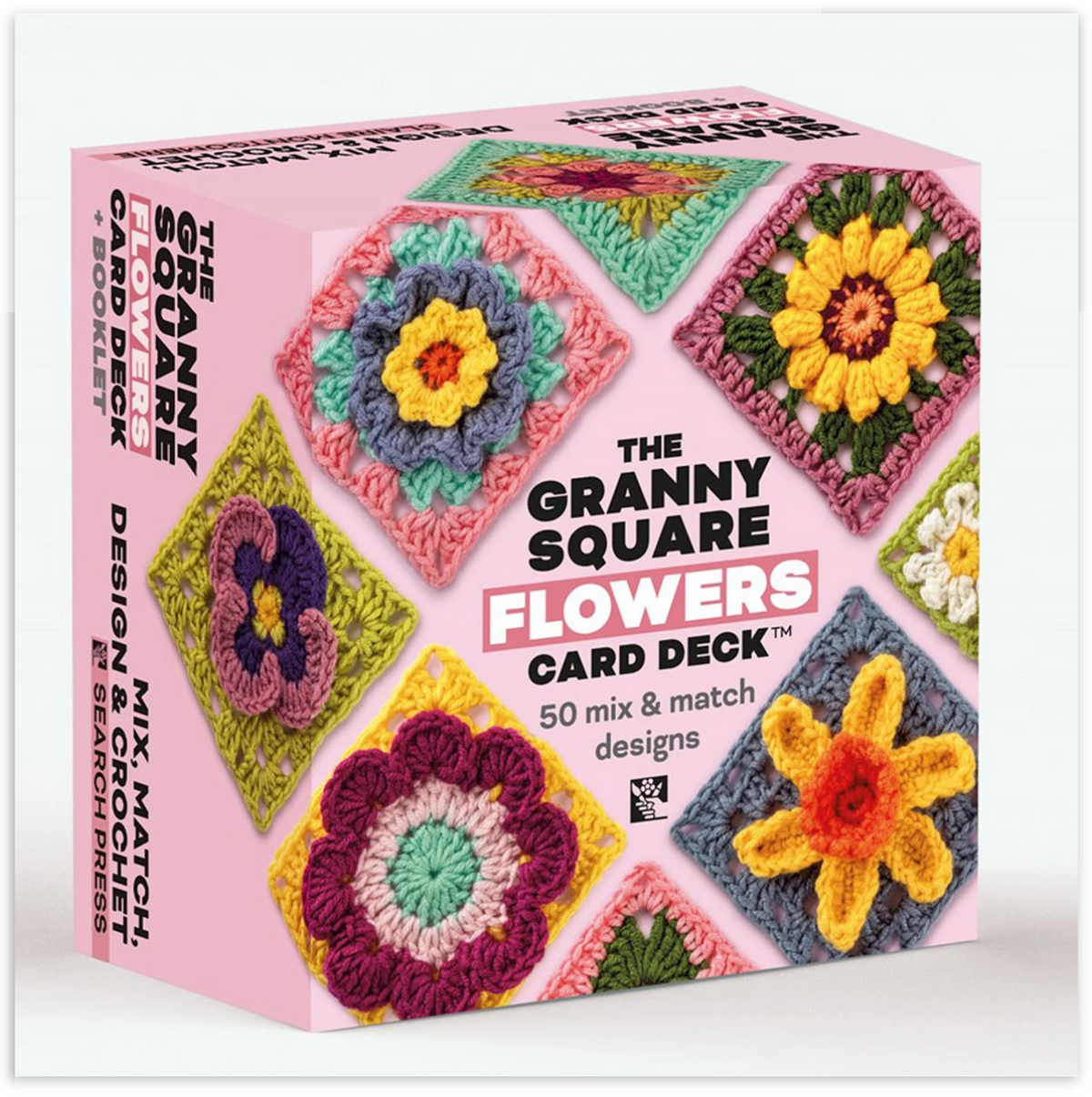 The Granny Square Flowers Card Deck with 50 crochet designs by Claire Montgomerie
