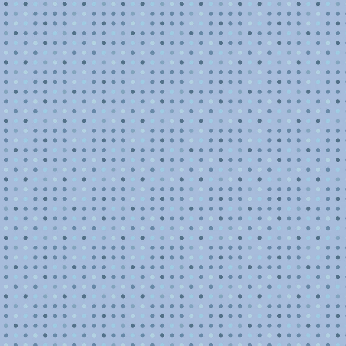 Seeing Spots Blue Skies Smiling At Me Blue fabric by Poppie Cotton SS24196