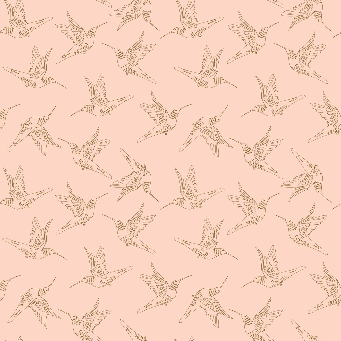Serenity Blooms, Hummingbird Dance Peach, SR24505, sold by the 1/2 yard, *PREORDER