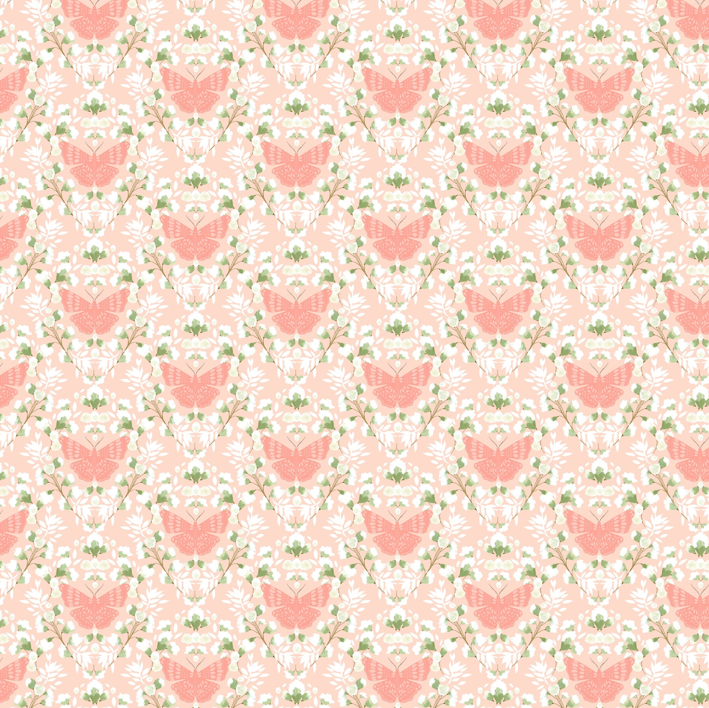 Serenity Blooms, Sacred Flight Peach, SR24513, sold by the 1/2 yard, *PREORDER