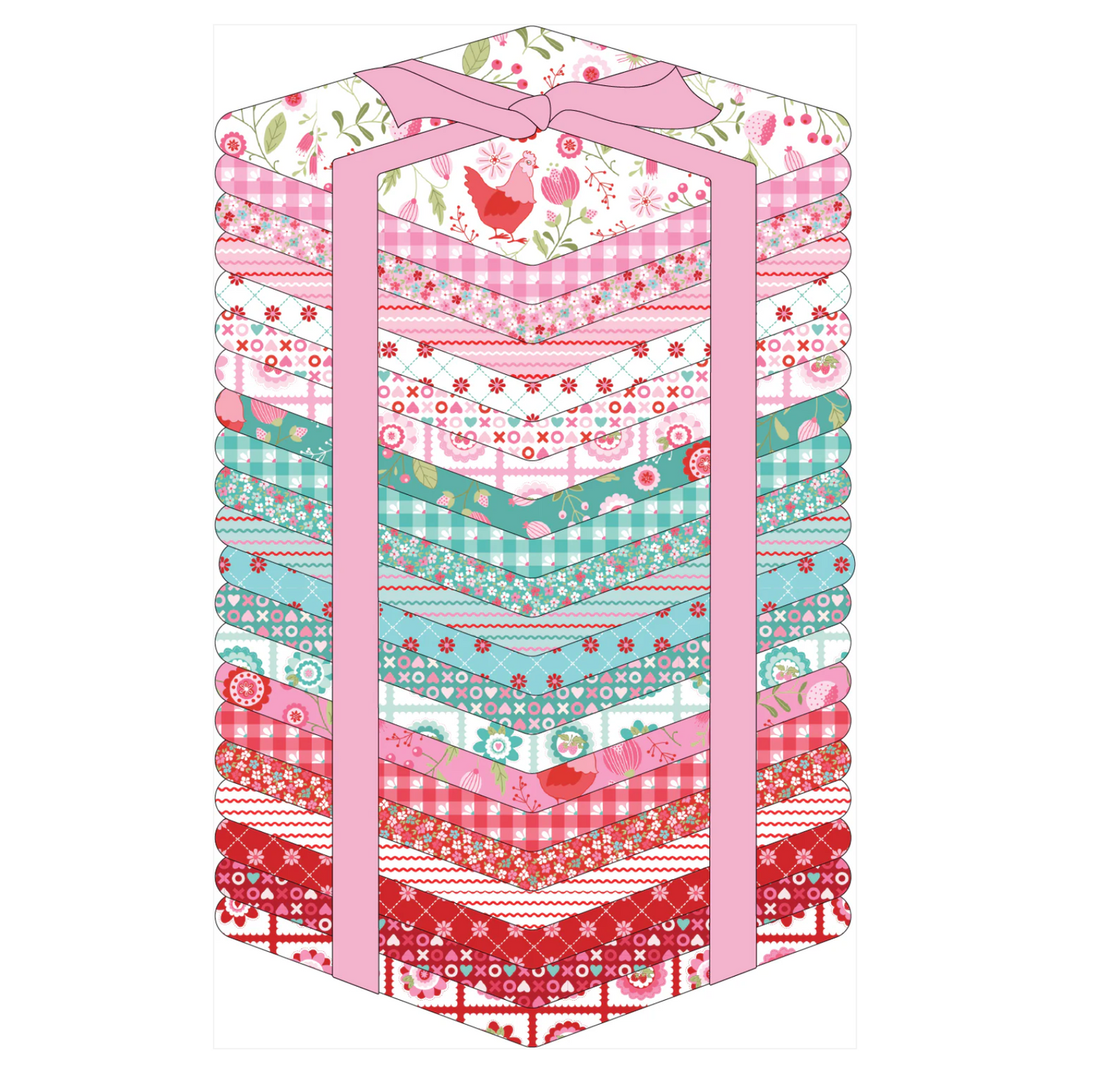 Smitten Chicken, Fat Quater Bundle 21 prints, SN251128, PREORDER - Good Vibes Quilt Shop