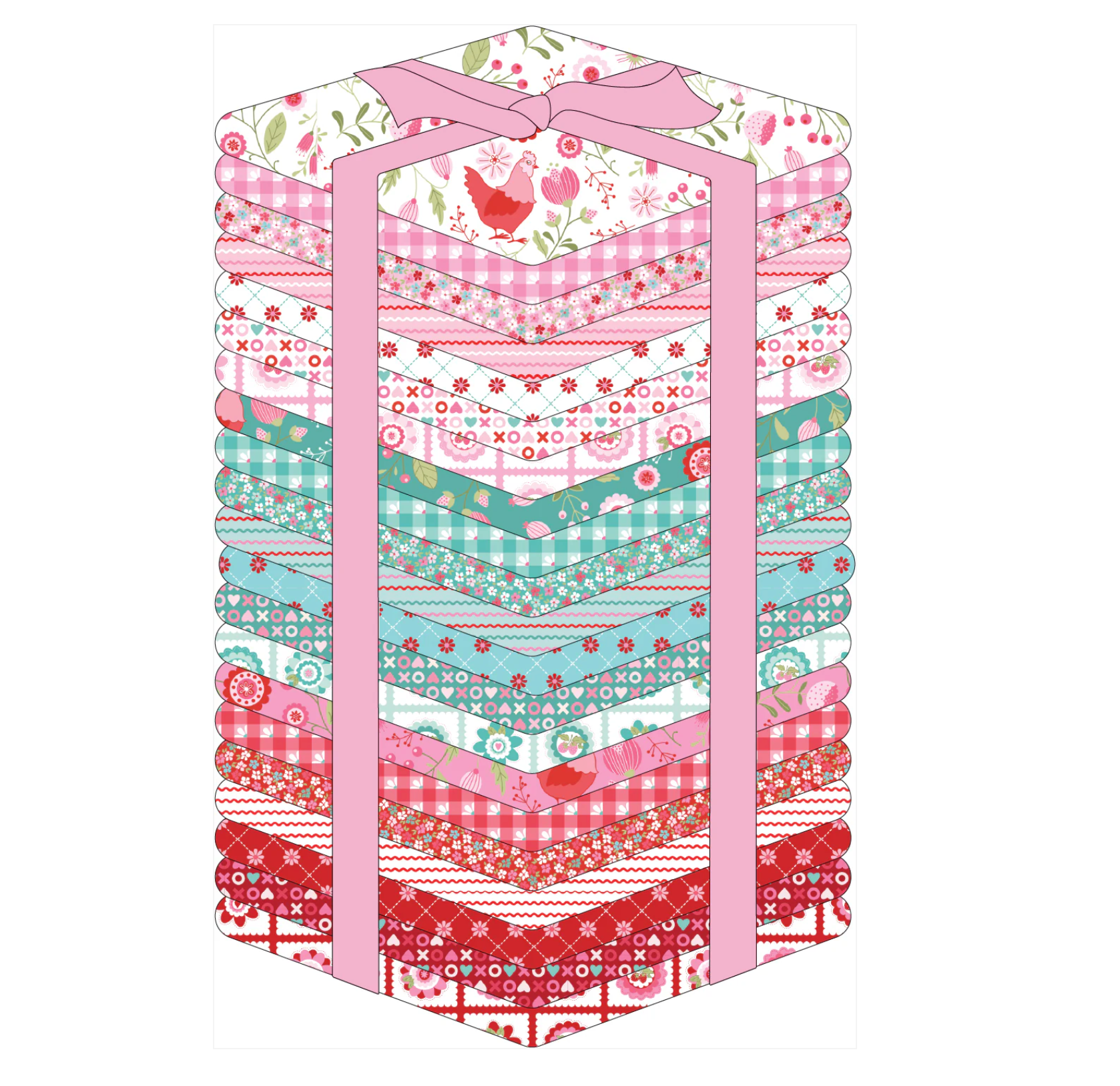 Smitten Chicken, Fat Quater Bundle 21 prints, SN251128, PREORDER - Good Vibes Quilt Shop