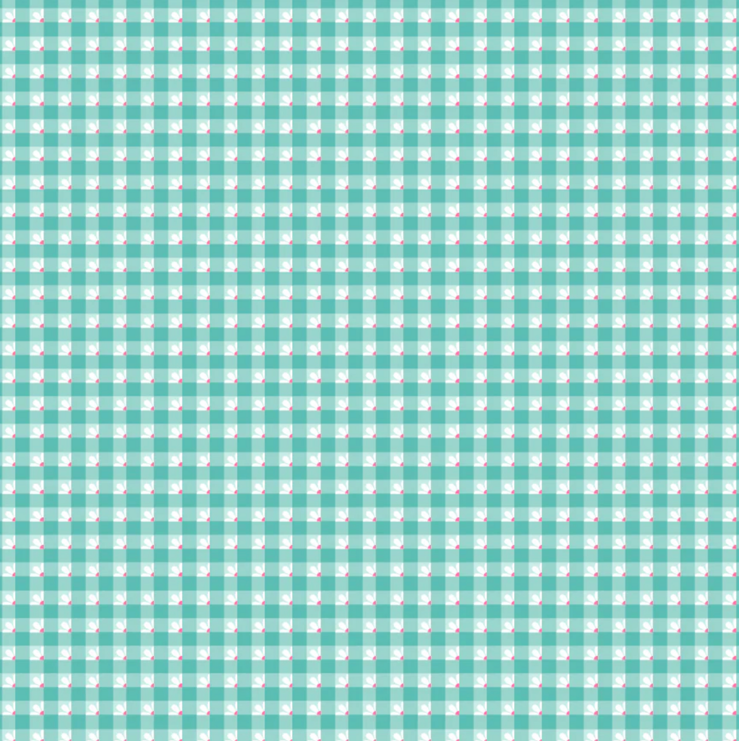 Smitten Chicken, Check a roo Aqua, SN251117, Sold by the 1/2 Yard, PREORDER - Good Vibes Quilt Shop