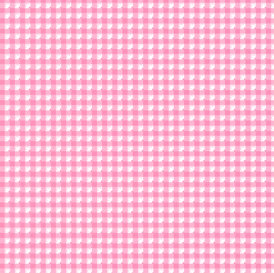 Smitten Chicken, Check a roo Pink, SN251116, Sold by the 1/2 Yard, PREORDER - Good Vibes Quilt Shop