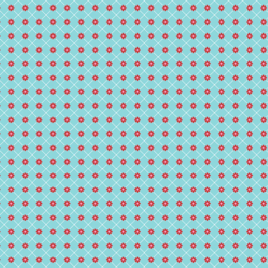 Smitten Chicken, Lazy Daisy Aqua, SN251105, Sold by the 1/2 Yard, PREORDER - Good Vibes Quilt Shop