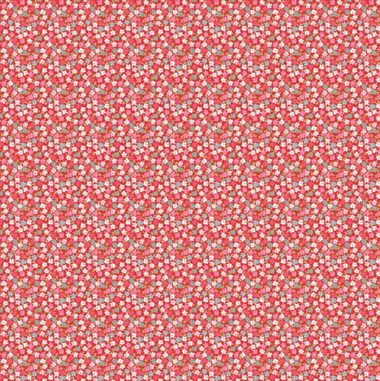 Smitten Chicken, Wild Phlox Red, SN251107, Sold by the 1/2 Yard, PREORDER