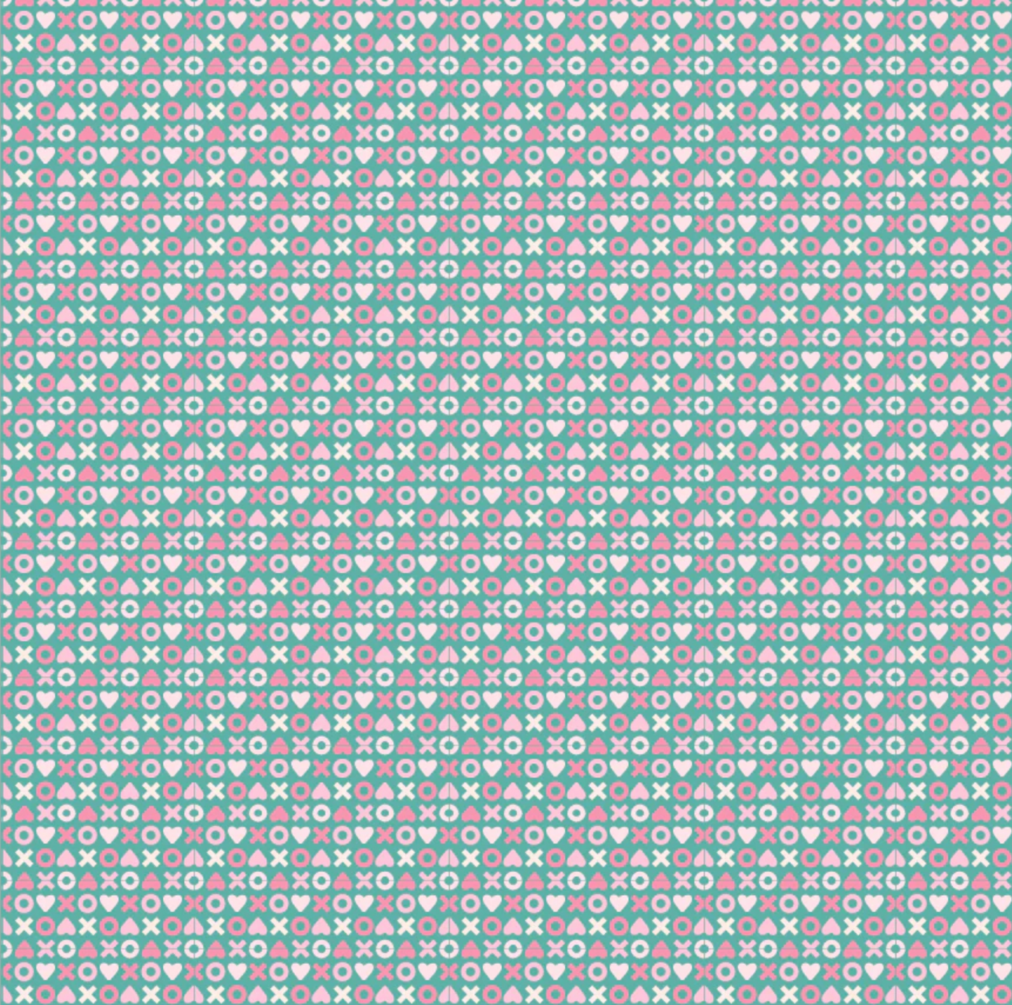 Smitten Chicken, XOXO Aqua, SN251101, Sold by the 1/2 Yard, PREORDER