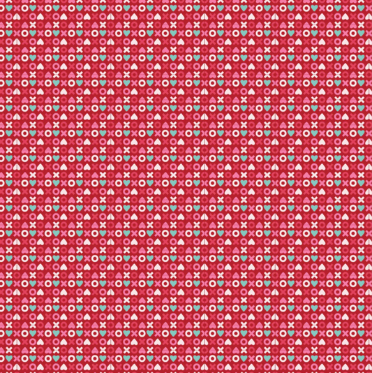 Smitten Chicken, XOXO Red, SN251102, Sold by the 1/2 Yard, PREORDER