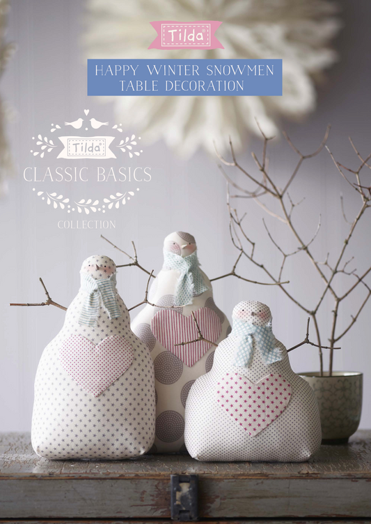 Snowmen Table Decoration, from Basics Collection, a Tilda FREE World Pattern