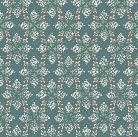 Songbird Serenade Adoration Teal/Blue, SS23602, sold by the yard